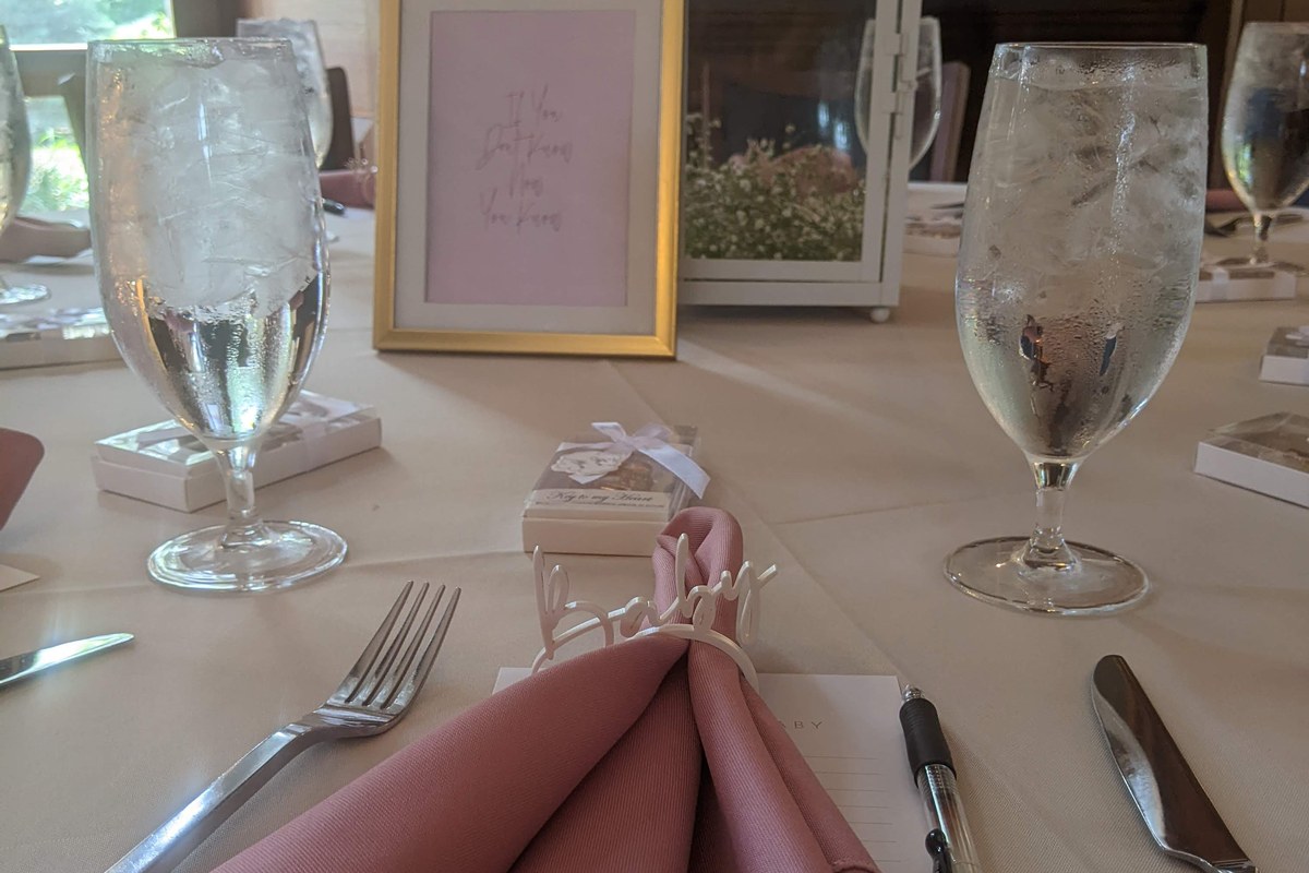 Chez Chanee baby shower table setting